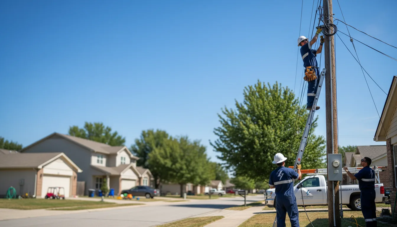 Residential electrician providing installation services in Village Mills, TX